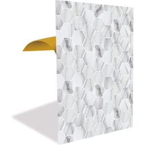 Kendinden Yapışkanlı Beyaz Petek Mermer Desenli Pvc Panel 41X62 cm