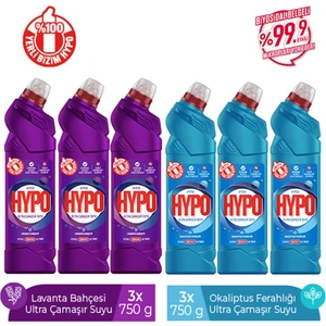 Hyper Hypo Ultra Çamaşır Suyu 3 Lavanta ve 3 Okaliptus 750 gr x 6 Adet