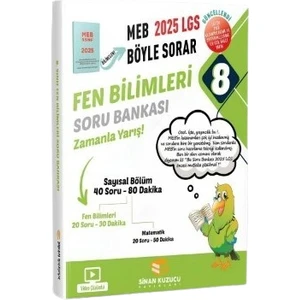 Sinan Kuzucu Yayınları 2025 8. Sınıf LGS Fen Bilimleri Soru Bankası