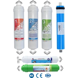 Kapalı Kasa 12 Inç Su Arıtma Cihazı Filtresi 6 Aşama Inline Filtre Seti Vontron Membranlı