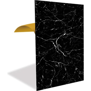 Kendinden Yapışkanlı Siyah-Beyaz Mermer Desenli Pvc Panel 41X62 cm