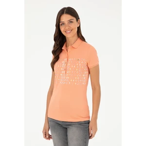 U.S. Polo Assn. Kadın Somon Tişört 50282885-VR047