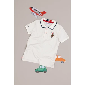U.S. Polo Assn. Erkek Çocuk Ekru Tişört Basic 50279570-VR019