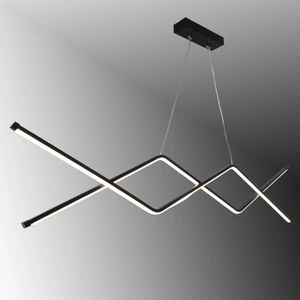 TT Aydınlatma Zikzak Masa Üstü Modeli Siyah LED Avize