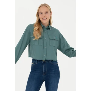 U.S. Polo Assn. Kadın Mint Gömlek Desenli 50271427-VR090