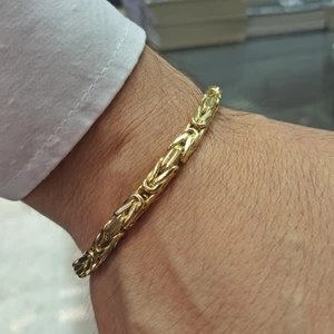 Altın Köşe Altın Erkek Zincir Kral Bileklik