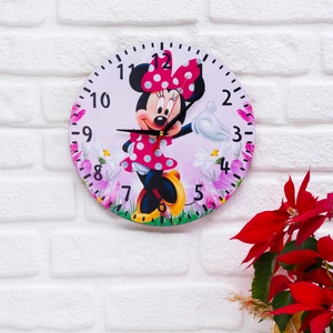 Deep Craft Dekoratif Ahşap Duvar Saati Salon,çocuk Odası Saati - Minnie