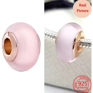 Poseidons Jewellery Murano Pembe Mat Charm