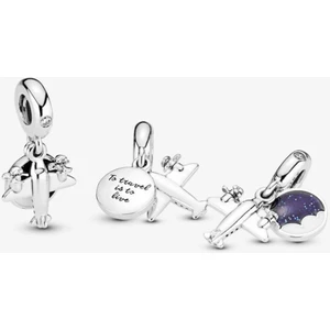 Poseidons Jewellery Pervaneli Uçak Sallantılı Charm