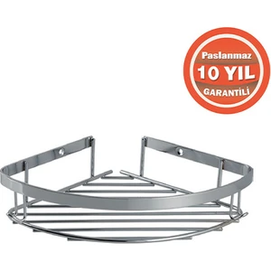Çelik Banyo Paslanmaz Çelik Zerrin 1’li 19 x 19 cm Şampuanlık Banyo Rafı