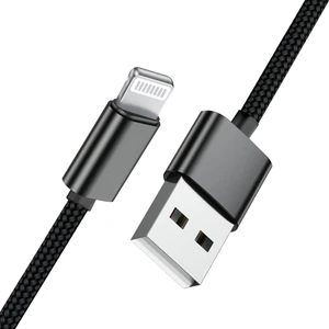 iPhone 6 6s 7 8 X Xs Xr 11 12 13 14 Pro Max Plus Uyumlu Örgülü Hızlı Şarj Kablosu Usb To Lightning  Siyah
