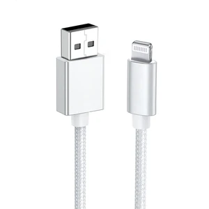 iPhone  5/ 5s/ 6/ 6s/ 7 / Plus / Se 1 2 3 Nesil Uyumlu Hızlı Şarj Kablosu Usb To Lightning Örgülü Beyaz