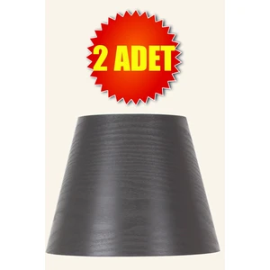 Antrasit Kumaş Başlık 2 Adet Konik Lambader Şapka Çap 35 cm LB833