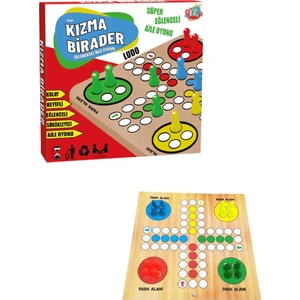 Geleneksel Eğlenceli Aile Oyunu Ahşap Kızma Birader (Ebat: 29 cm x 28,9 Cm)