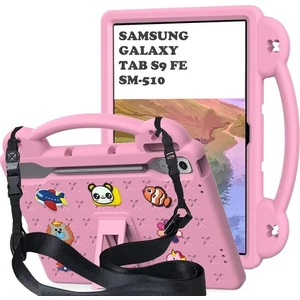 Samsung Galaxy Tab S9 10.9 (2023) Çocuklar Için Askılı Standlı Hayvan Figürlü Silikon Nemo Kılıf SM-X710 X716B X718U