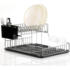 Tekno Trust 47 x 23 Paslanmaz 2 Katlı Bulaşıklık Paslanmaz Çelik Gri