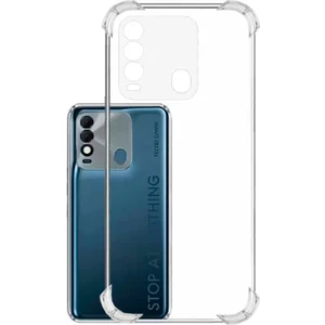 Tecno Spark 8 Kapak Kamera Korumalı Airbag Antishock Köşe Korumalı Şeffaf Silikon Kılıf