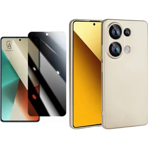 Xiaomi Redmi Note 13 Pro 4g ile Uyumlu Soft Yumuşak Telefon Kılıfı ve Hayalet Privacy Ekran Koruyucu Seti