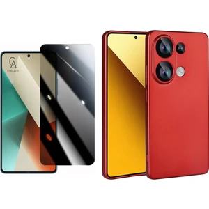 Xiaomi Redmi Note 13 Pro 4g ile Uyumlu Soft Yumuşak Telefon Kılıfı ve Hayalet Privacy Ekran Koruyucu Seti