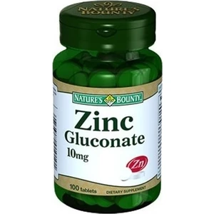 Nature's Bounty Zinc Gluconate 10 mg 100 Tablet