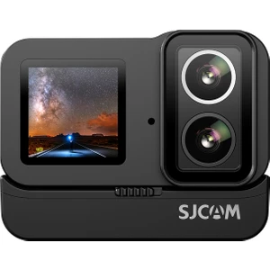 SJ20 Dual Lens Star Night Vision 20MP 5g Wifi 4K UHD F1.3 Süper Geniş Diyafram Gece Görüşü 135° 2.29” Kılıfsız 5m Dalış 6-Eksenli Jiroskop Sabitleme 800+1050MAH Batarya Aksiyon Kamerası Siyah