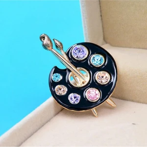 Punky Store Siyah Ressam Palet Broş-Yaka Iğnesi