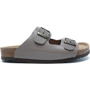 Kifidis Softstep K10260DK Kifidis Soft Step Kadın Çift Bantlı Deri Mantar Terlik 36-41