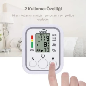 AC-463K Türkçe Konuşan Çift Kullanıcı Özellikli Koldan Tansiyon Aleti Pil Hediyeli