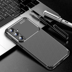 Samsung Galaxy A15 Uyumlu 3D Kamera Korumalı Karbon Leke Tutmaz Darbe Emici Kılıf