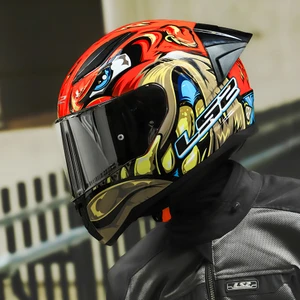 Ls2 Rapıd 2 Race Spox Kırmızı-Gri Kask