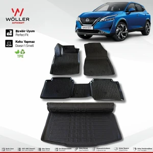 Nissan Qashqai Paspas Bagaj Havuzu Set 2021 Sonrası 3D Ultraflex Set