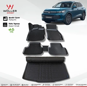 Volkswagen Tiguan Paspas Bagaj Havuzu Set 2024 Sonrası 3D Ultraflex Set