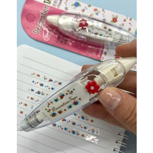 Çiçek Desenli Süsleme Bandı Tipex / Tipeks / Bullet Journal/Şerit Daksil