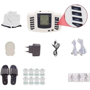 Elektrik Kasları Relax Stimülatörü Terapi, Masajı 16 Pedler Darbe Tens (Ingilizce Terlikler) (Yurt Dışından)