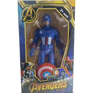 Işıklı Kaptan Amerika Kalkanlı Avengers Yenilmezler Figür Oyuncak