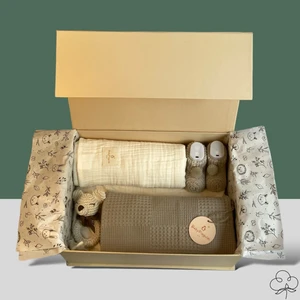 Bebek Hediye Kutusu / Kişiselleştirilebilir Babyshower Yenidoğan Hediye Seti - Bear Box 2