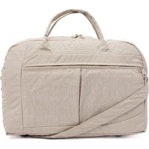 Büyük Boy Bej Unisex Önü Cepli Ayarlanabilir Omuz Askılı Spor Fitness El ve Seyahat Çantası -00815