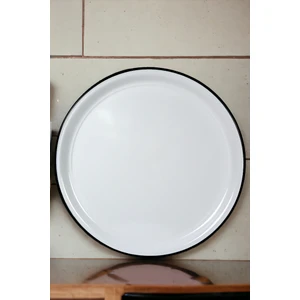 İnci Emaye Sini Sofra, Yemek Sunum Tepsi, Yer Sofrası Çinko ~60 cm