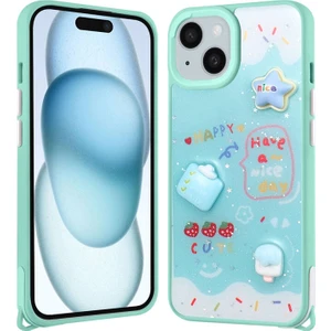 Apple iPhone 14 Kılıf Figürlü ve Ince Simli Şık Mellila Premium Kapak
