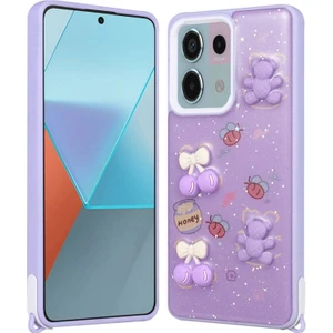 Redmi Note 13 Pro 5G Kılıf Sim Süslemeli ve Figürlü Parlak Dipy Premium Silikon Kapak
