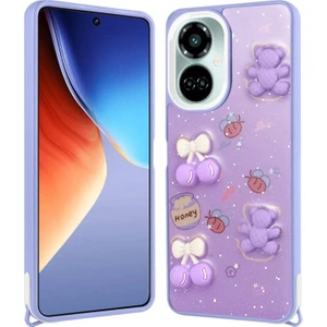 Tecno Camon 19 Kılıf Figürlü ve Ince Simli Şık Mellila Premium Kapak