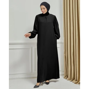 Güler Giyim Feray Kadın Yeni Sezon Gizli Fermuarlı Cepli Medine Ipeği Ferace