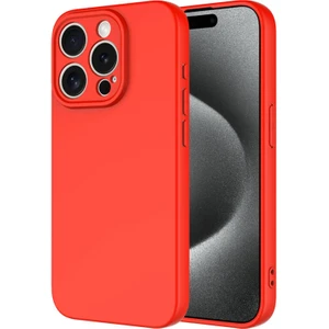 Techno Guru iPhone 15 Pro Içi Kadife Dolgulu Şık Candy Lansman Silikon Kılıf