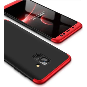 Samsung Galaxy A8 2018 Kılıf 3 Parçalı Şık Patch Sert Silikon Kapak