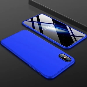 iPhone Xs Max Kılıf 3 Parçalı Şık Patch Sert Silikon Kapak