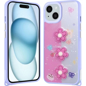 Apple iPhone 14 Kılıf Figürlü ve Ince Simli Şık Mellila Premium Kapak