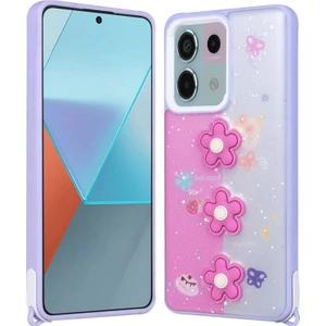 Redmi Note 13 Pro 5G Kılıf Sim Süslemeli ve Figürlü Parlak Dipy Premium Silikon Kapak