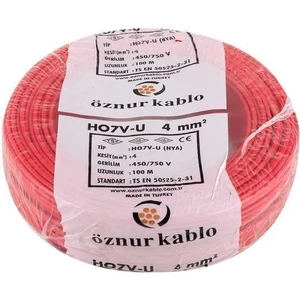 Öznur Kablo 4 Mm² Nya Kablo Kırmızı