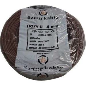 Öznur Kablo 4 Mm² Nya Kablo Kahverengi