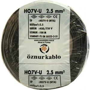 Öznur Kablo 2,5 Mm² Nya Kablo Siyah